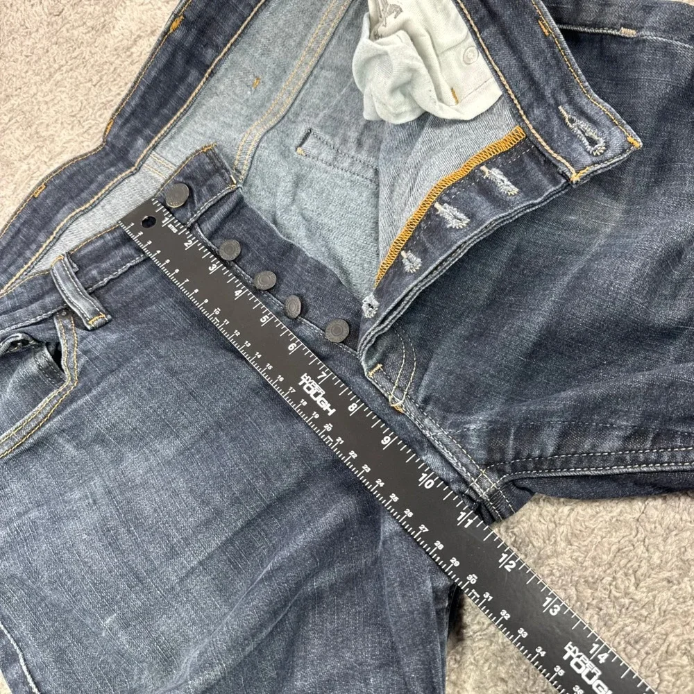 Levis 511 Slim Fit Jeans Mens 38x32 Dark Wash Indigo Denim Button Fly 191110003
